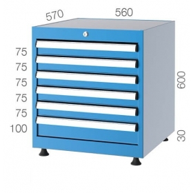 560x570  6 Çekmeceli Takım Dolabı KCD05061