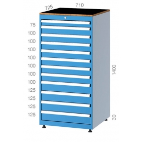 710x725 12 Çekmeceli Takım Dolabı KCD07401