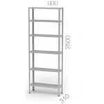 6 Raflı Raf Sistemi KRS025931