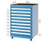 570x560 9 Çekmeceli Takım Dolabı KCD05081