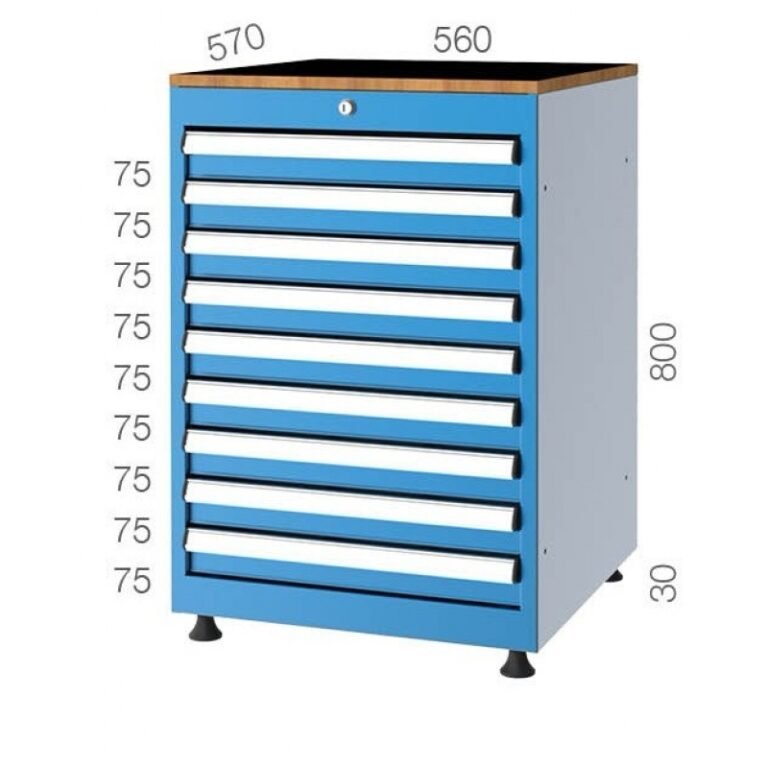 570x560 9 Çekmeceli Takım Dolabı KCD05081