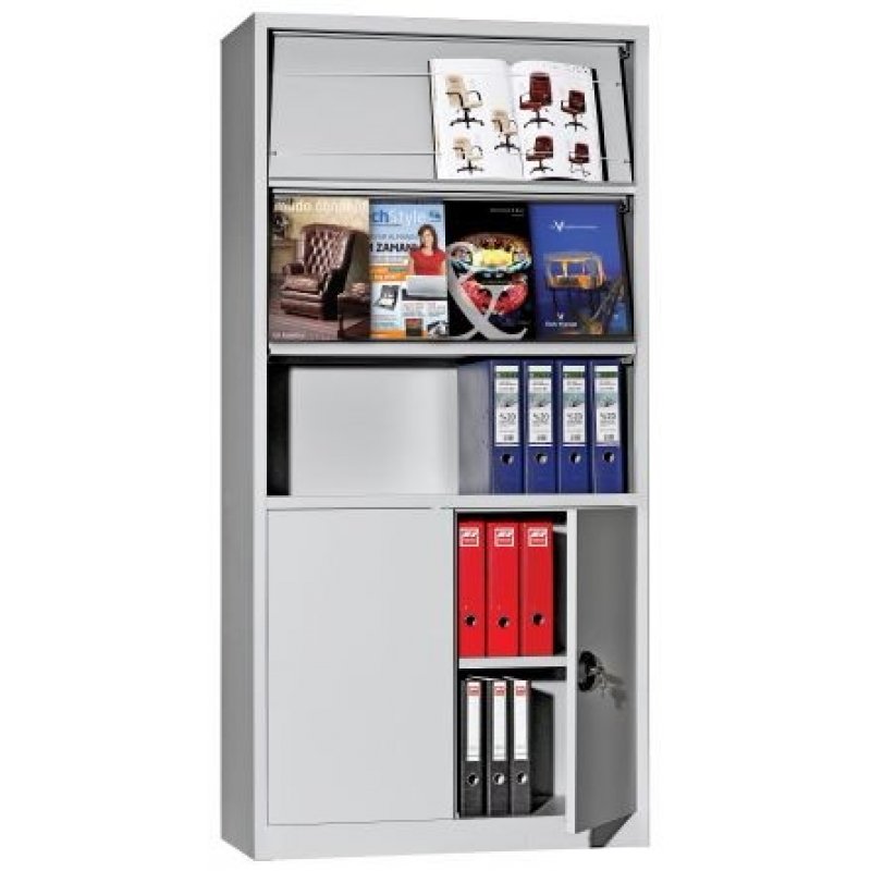 3+2 Katlı Alt Kapaklı Katalog Dolabı HKD0198